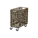 FOLDING ROUGH KNIT LAUNDRY BASKET with CASTER 28L SLIM ブラウン