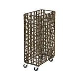 FOLDING ROUGH KNIT LAUNDRY BASKET with CASTER 40L SLIM ブラウン