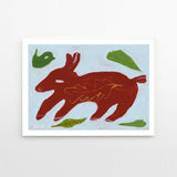 Ojuna Njama Petersen Red Animal and Little Bird A4