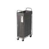 FOLDING LAUNDRY SQUARE BASKET with CASTER 40L SLIM ダークグレー