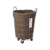LAUNDRY ROUND BASKET with CASTER 33L ブラウン