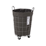 LAUNDRY ROUND BASKET with CASTER 33L ダークグレー