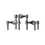 Nagel candle holder set with 3 pcs Black Chrome