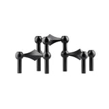 Nagel candle holder set with 3 pcs Black