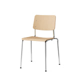 Fore Chair Washed Oak / Chrome Frame